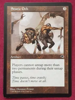 Magic The Gathering TEMPEST STATIC ORB artifact card MTG - Image 1