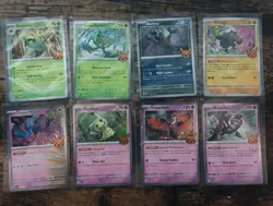 Pokemon Lot 8 Cards Cosmo Holo Lot 2024 Trick or Trade - Mimikyu, Darkrai + 6 - Image 1