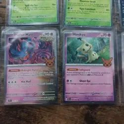 Pokemon Lot 8 Cards Cosmo Holo Lot 2024 Trick or Trade - Mimikyu, Darkrai + 6 - Image 4