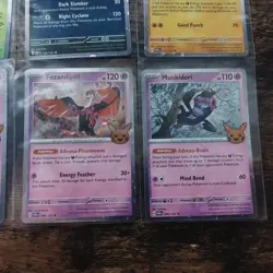 Pokemon Lot 8 Cards Cosmo Holo Lot 2024 Trick or Trade - Mimikyu, Darkrai + 6 - Image 5