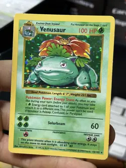 Venusaur 15/102 Base Set SHADOWLESS 1999 Holo Rare WOTC Pokemon Card TCG - Image 3