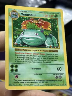 Venusaur 15/102 Base Set SHADOWLESS 1999 Holo Rare WOTC Pokemon Card TCG - Image 4