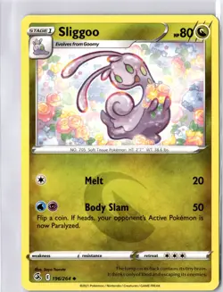 Sliggoo 196/264 Regular Uncommon Fusion Strike Pokemon Card NM - Image 1
