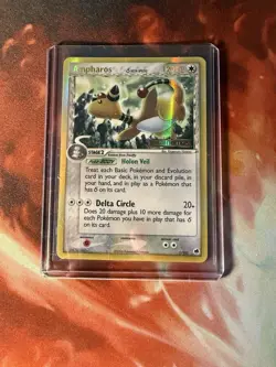 Pokemon Ampharos (Delta Species) 1/101 TCG Dragon Frontiers Reverse Holo NM - Image 1