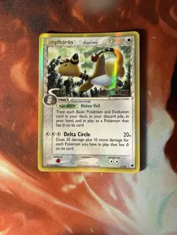 Pokemon Ampharos (Delta Species) 1/101 TCG Dragon Frontiers Reverse Holo NM - Image 2