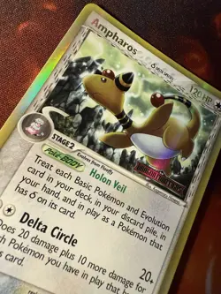 Pokemon Ampharos (Delta Species) 1/101 TCG Dragon Frontiers Reverse Holo NM - Image 5