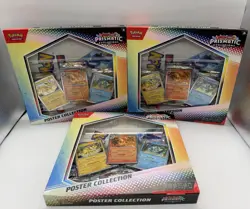 (3)-Pokemon Prismatic Evolutions Poster Collection *FACTORY SEALED NEW* - Image 1