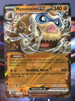 2025 POKEMON JTG EN-JOURNEY TOGETHER 079/159 MAMOSWINE EX NM/M - Image 1