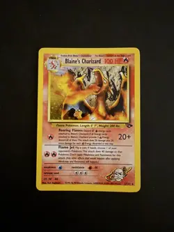 Blaine’s Charizard Pokemon Gym Challenge TCG 2/132 LP Raw Ungraded - Image 1