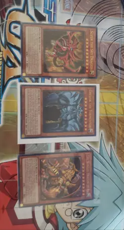 Yu-Gi-Oh! TCG All 3 God Cards 2020 Reprints Peak Condition All Sleeved 👍 - Image 2