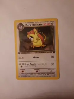 Pokemon Card Dark Raticate - 51/82 Team Rocket 1st Edition Pokemon - Image 1