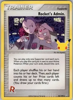 Pokemon Card Rocket's Admin 86/109 Celebrations - Near Mint - Image 1