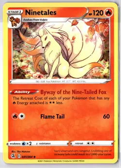 Ninetales 031/264 Regular Uncommon Fusion Strike Pokemon Card NM - Image 1