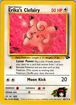 Pokemon TCG Erika's Clefairy Gym Challenge 40 Regular Unlimited Uncommon - Image 1