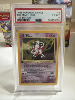 1999 Pokemon Jungle MR. Mime #6 1ST Edition PSA 6 - Image 1