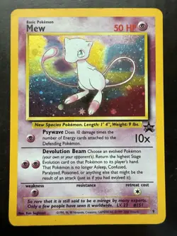 2000 Pokemon Mew Holo WOTC Black Star Promo #9 Pokemon League (MP) - Image 1