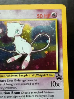 2000 Pokemon Mew Holo WOTC Black Star Promo #9 Pokemon League (MP) - Image 3