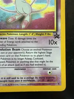 2000 Pokemon Mew Holo WOTC Black Star Promo #9 Pokemon League (MP) - Image 5
