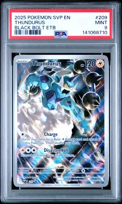 2025 POKEMON SVP EN-SV BLACK STAR PROMO #209 THUNDURUS PSA 9 - Image 1