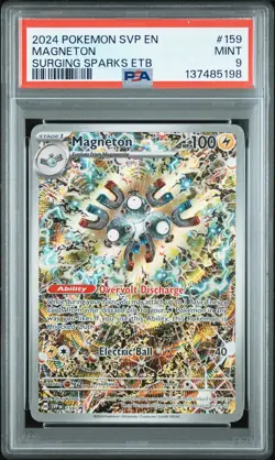 2024 POKEMON SVP EN-SV BLACK STAR PROMO #159 MAGNETON PSA 9 - Image 1