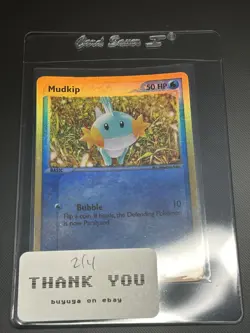 Mudkip 59/109 Reverse Holo Ruby and Sapphire Pokemon Card 2003 2/4 - Image 3
