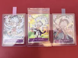 Set Of 3 Monkey D Luffy Promos P-041 Japanese One Piece Cards Rare Near Mint - Image 1