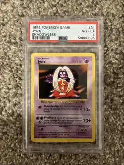 Graded, Shadowless Jynx Pokemon Cards; Gen1; Jynx 031/102 Base Set; - Image 1
