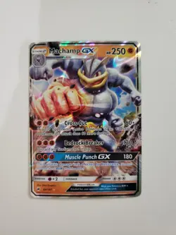 Machamp GX - 64/147 - Pokemon Burning Shadows Sun & Moon Ultra Rare Card MP - Image 1