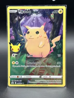 Pikachu 005/025 Celebrations NM Ultra Rare Pokemon Card - Image 3