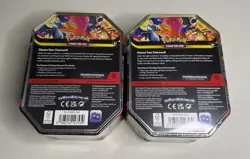 Pokemon Mega Charizard X EX Tin Multicolor Storage for TCG Cards (Lot of 2) - Image 2