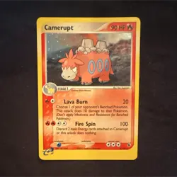 Nintendo Camerupt 90 HP Stage 1 EX Ruby & Sapphire 4/109 Pokemon Card 2003 - Image 1