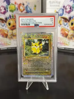 Pokemon Pikachu Reverse Holo Card 86/110 Legendary Collection PSA 5 EX 2002 - Image 1