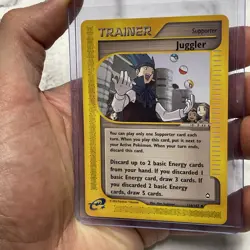 Pokemon Juggler 126/147 TRAINER Aquapolis Set Pokemon Card Uncommon LP+ Vintage - Image 2
