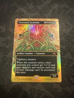 Pyrewood Gearhulk (Borderless) (First-Place Foil) [Aetherdrift] Magic MTG - Image 1