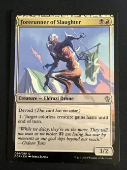 1x Forerunner of Slaughter (64) DD Zendikar vs. Eldrazi LP MTG Magic x1 MKE - Image 1