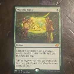 Worldly Tutor Dominaria Remastered Regular Green Rare Instant Wizards English - Image 1