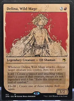 Delina, Wild Mage #317 Adventures in the Forgotten Realms Showcase Reg. Rare - Image 1