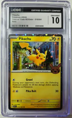 ✨ Pikachu Fart Swirl 🌀 Cosmo Holo HEAVILY BLEEDED Error Pokemon TCG Rare ✨ - Image 1