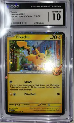 ✨ Pikachu Fart Swirl 🌀 Cosmo Holo HEAVILY BLEEDED Error Pokemon TCG Rare ✨ - Image 3