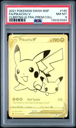 PSA 8 Pikachu V SWSH145 - Celebrations UPC Promo Pokemon Card - Pokemon TCG - Image 1