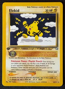 1st Edition Elekid - Neo Genesis - #22/111 - Vintage Pokemon Card 2000 WOTC - Image 1