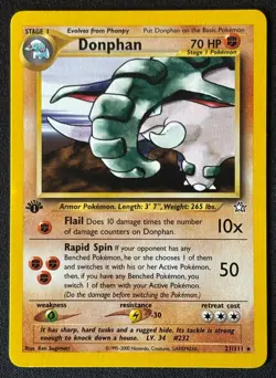 1st Edition Donphan - Neo Genesis - #21/111 - Vintage Pokemon Card 2000 WOTC - Image 1