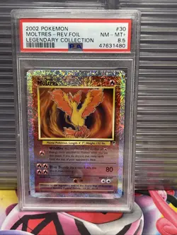 Moltres 30/110 Legendary Collection Reverse Foil NM-MT+ PSA 8.5 Pokemon POP 1 - Image 1