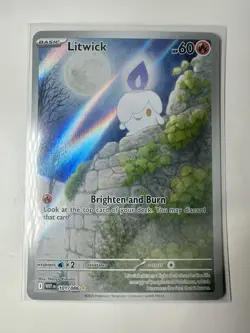 Pokemon TCG Litwick 101/086 Illustration Rare SV: White Flare Holo Near Mint - Image 1