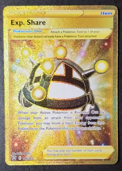 Pokemon Exp. Share 180/163 Battle Styles Secret Rare Gold Holo NM - Image 1