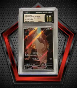 Charmander *CGC Pristine 10* 2023 Pokemon 151 Japanese Art Rare Holo 168/165 - Image 1