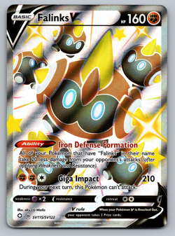 Falinks V Pokemon Shining Fates SV115/SV122 Shiny Full Art Ultra Rare NM - Image 1