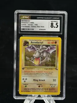 Aerodactyl Galaxy Holo #1 1st Edition Fossil Prerelease 1999 Pokemon CGC 8.5 🦖 - Image 1