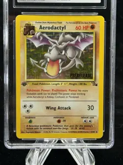 Aerodactyl Galaxy Holo #1 1st Edition Fossil Prerelease 1999 Pokemon CGC 8.5 🦖 - Image 2