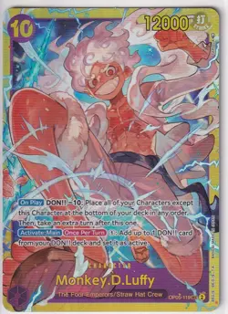 One Piece TCG Monkey D Luffy OP05-119 SEC Alt Art Secret Gear 5 English NM - Image 1